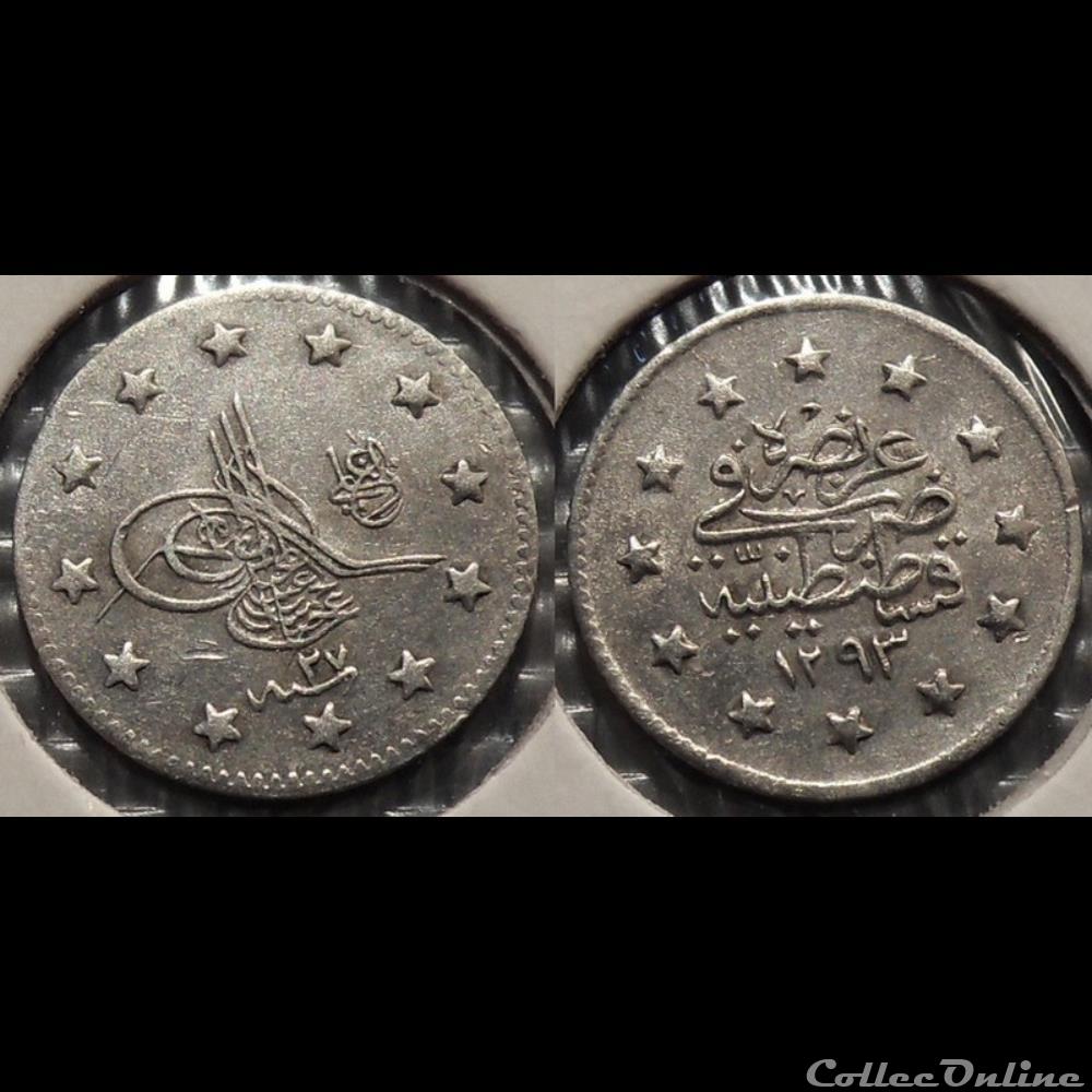 Turquie 1 Piastre 1293-27 monnaie jeton mereaux romaine turquie 1 piastre 1293 27