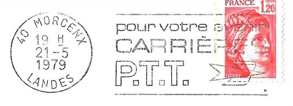 Carte Postale (40) Morcenx + Flamme divers carte postale 40 morcenx flamme
