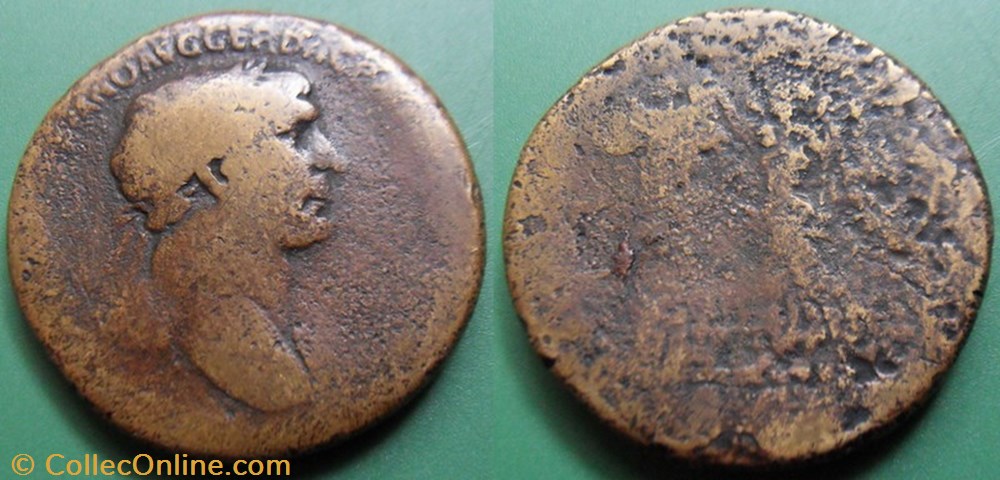 D- Les Antonins Trajan Sesterce monnaie antique av jc ap romaine republicaine imperiale d les antonins trajan sesterce
