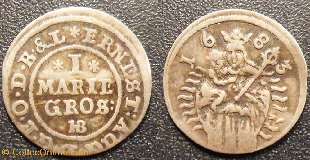 Germany - Brunswick - Calenberg - Hannover - 1 Mariengroschen 1683 HB monnaies monde allemagne germany brunswick calenberg hannover 1 mariengroschen 1683 hb