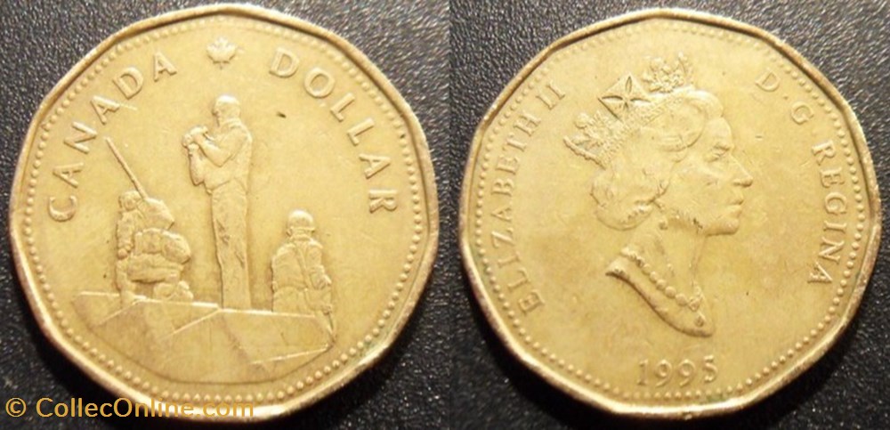 1 Dollar 1995 Réconciliation monnaies monde canada 1 dollar 1995 reconciliation