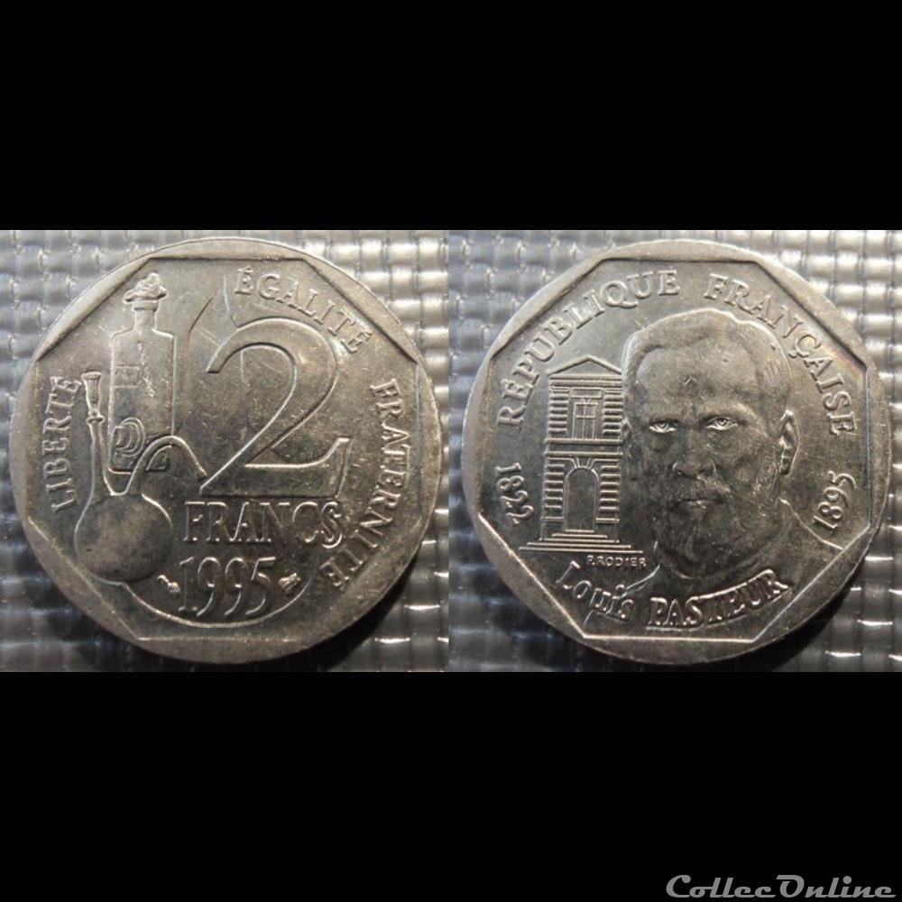 Ji 2 francs Louis Pasteur 1995 26.5mm 7.5g monnaie france moderne ji 2 francs louis pasteur 1995 26 5mm 7 5g