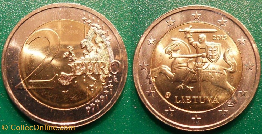 2 Euro 2015 monnaies monde lituanie 2 euro 2015