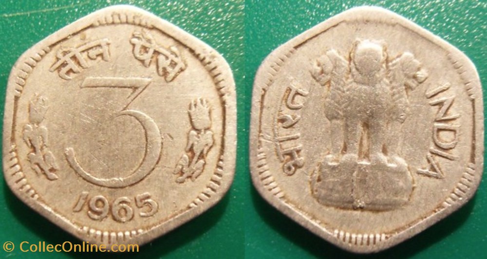 3 Paises 1965 Calcutta monnaies monde inde 3 paises 1965 calcutta