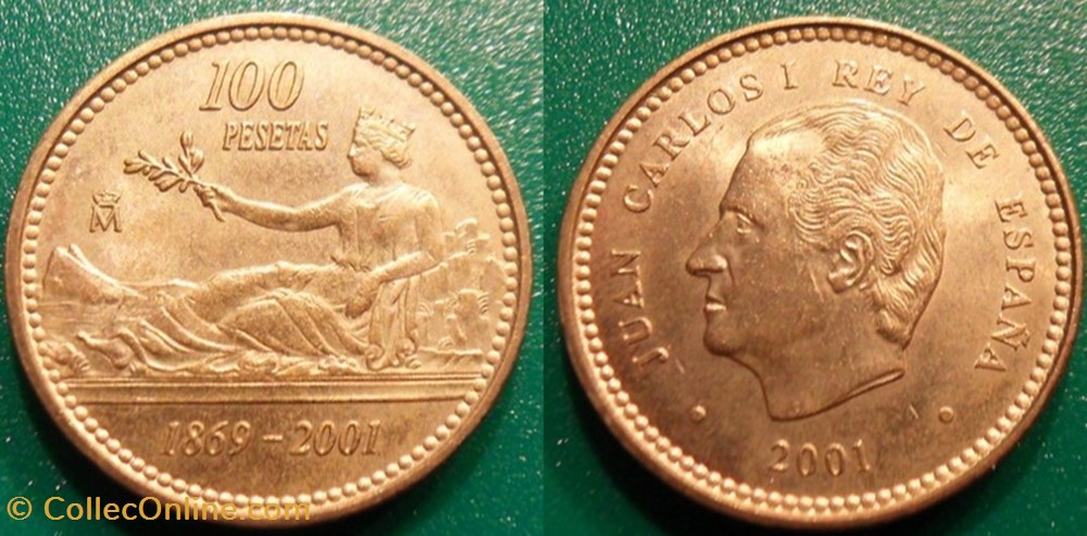100 Pesetas 2001 Dernier peseta monnaie monde espagne 100 pesetas 2001 dernier peseta