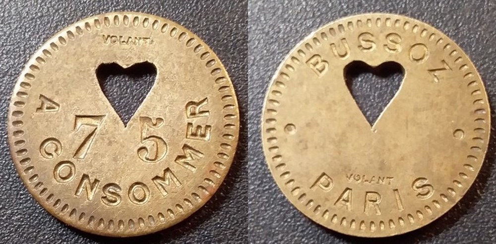 monnaies paranumismatique jetons poids fb bussoz jeton a consommer 75 c paris
