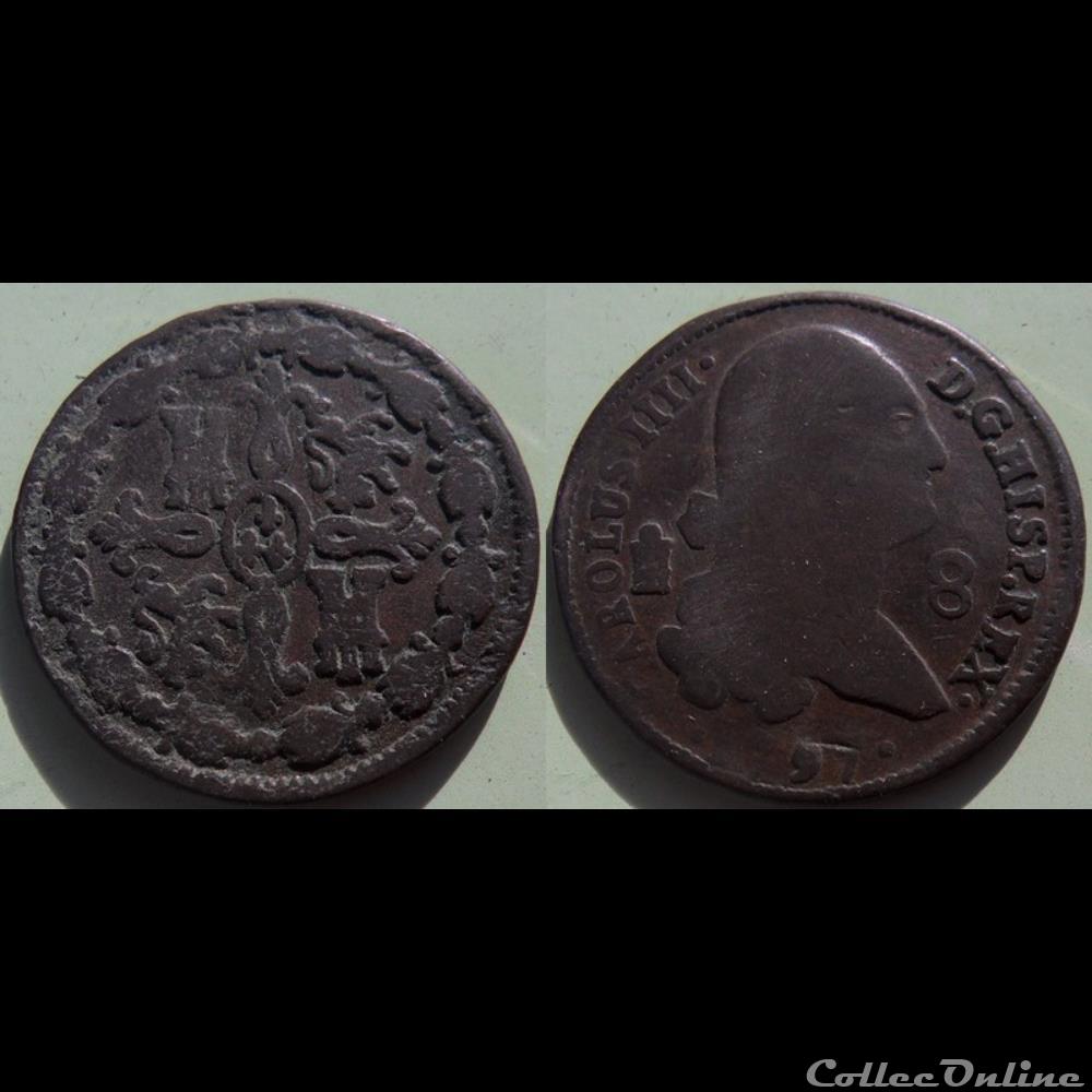 Espagne 8 maradevis 1797 monnaie monde espagne 8 maradevis 1797