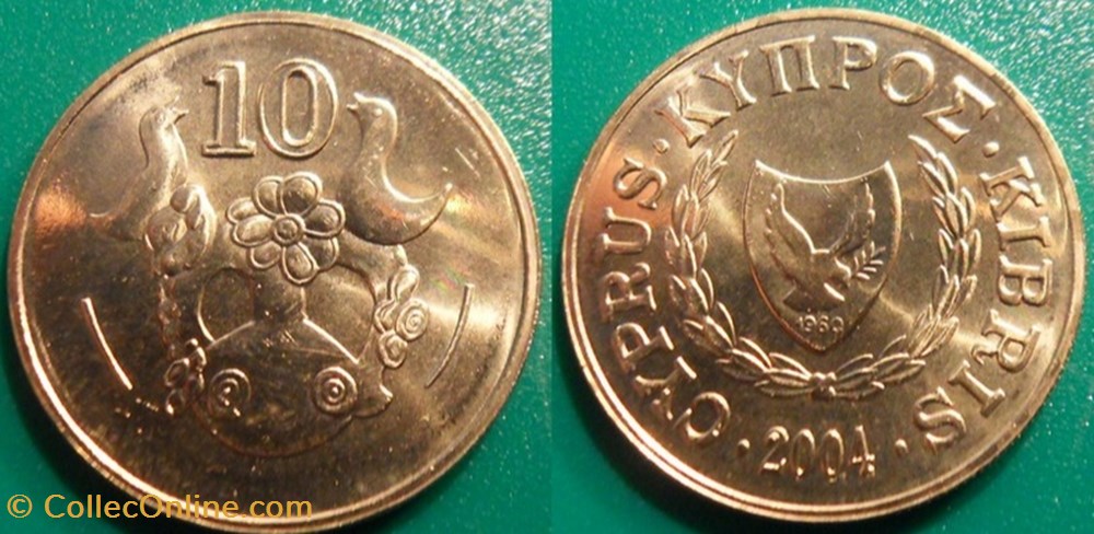 10 Cents 2004 monnaie monde chypre 10 cents 2004