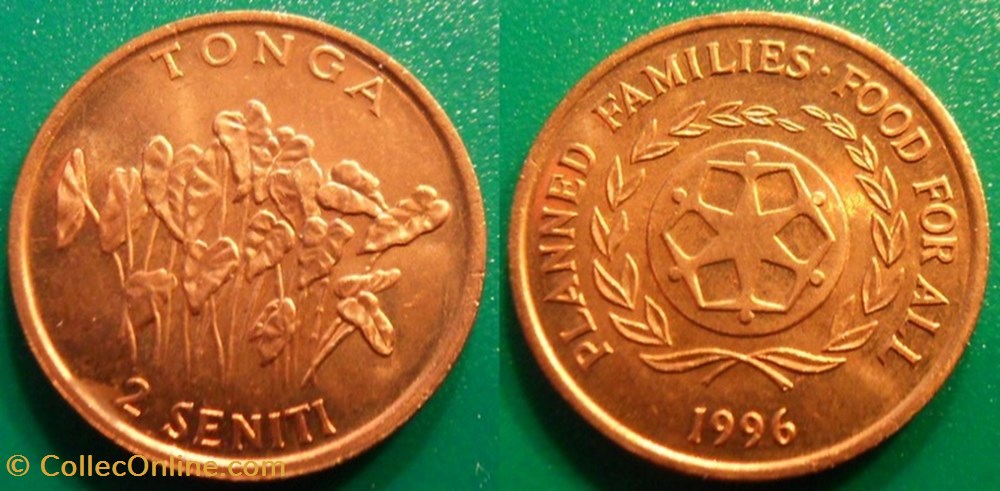 2 Seniti 1996 monnaie monde tonga 2 seniti 1996