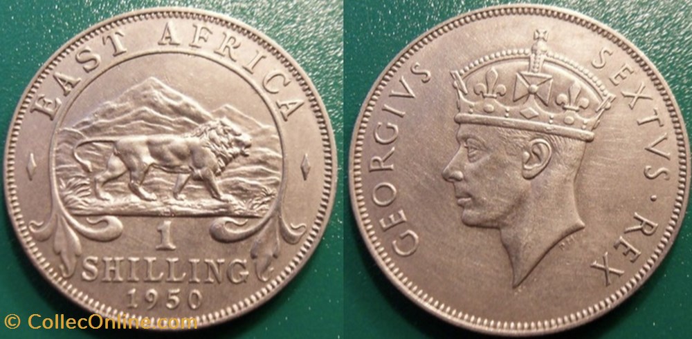 1 Shilling 1950 monnaie monde 1 shilling 1950