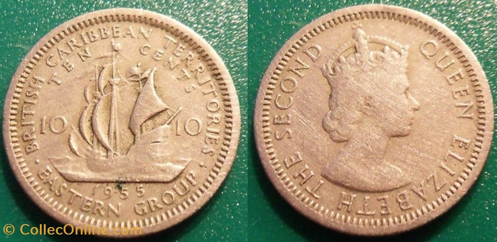 monnaie monde 10 cents 1955