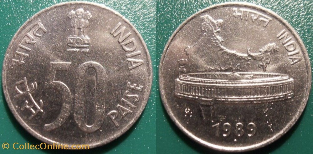 50 Paises 1989 monnaie monde inde 50 paises 1989