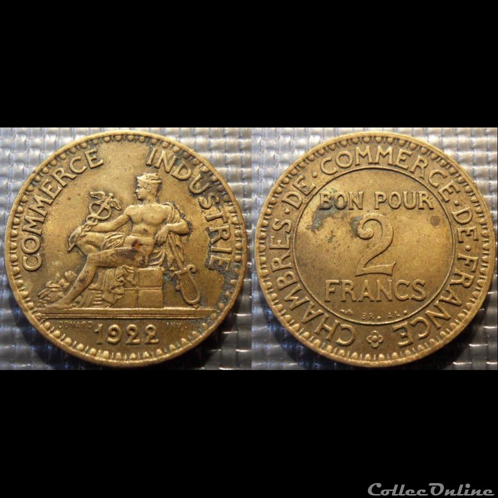 Jb 2 francs Domard 1922 27mm 8g monnaie france moderne jb 2 francs domard 1922 27mm 8g