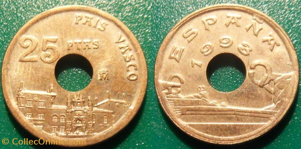 25 Pesetas 1993 Pays Basque monnaie monde espagne 25 pesetas 1993 pays basque