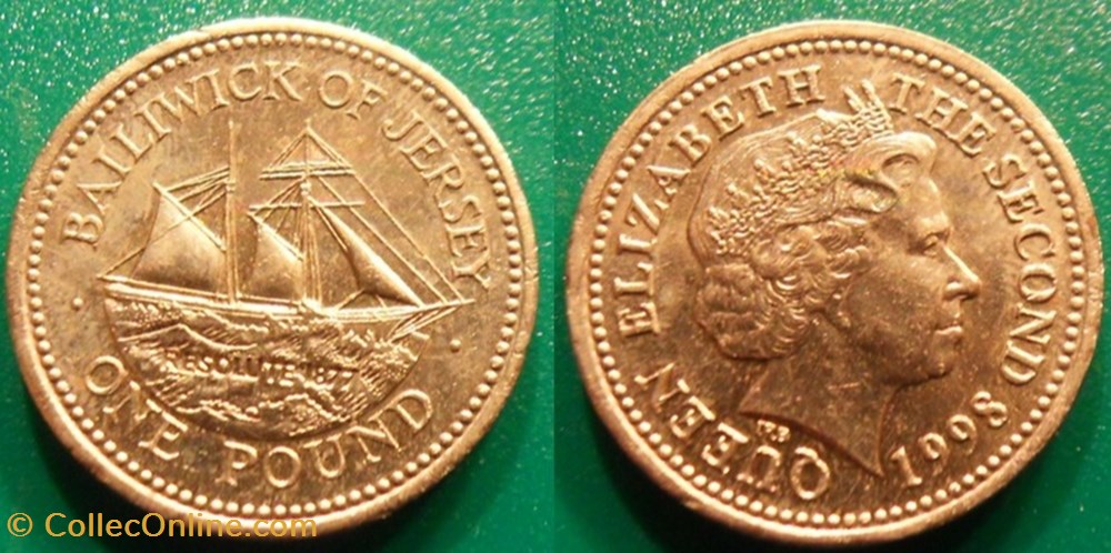1 Pound 1998 monnaie monde jersey 1 pound 1998