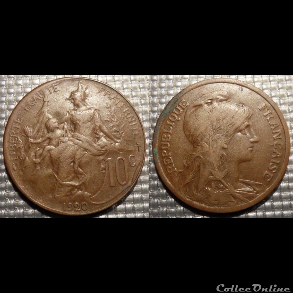 Da 10 centimes Dupuis 1920 monnaies monde france da 10 centimes dupuis 1920