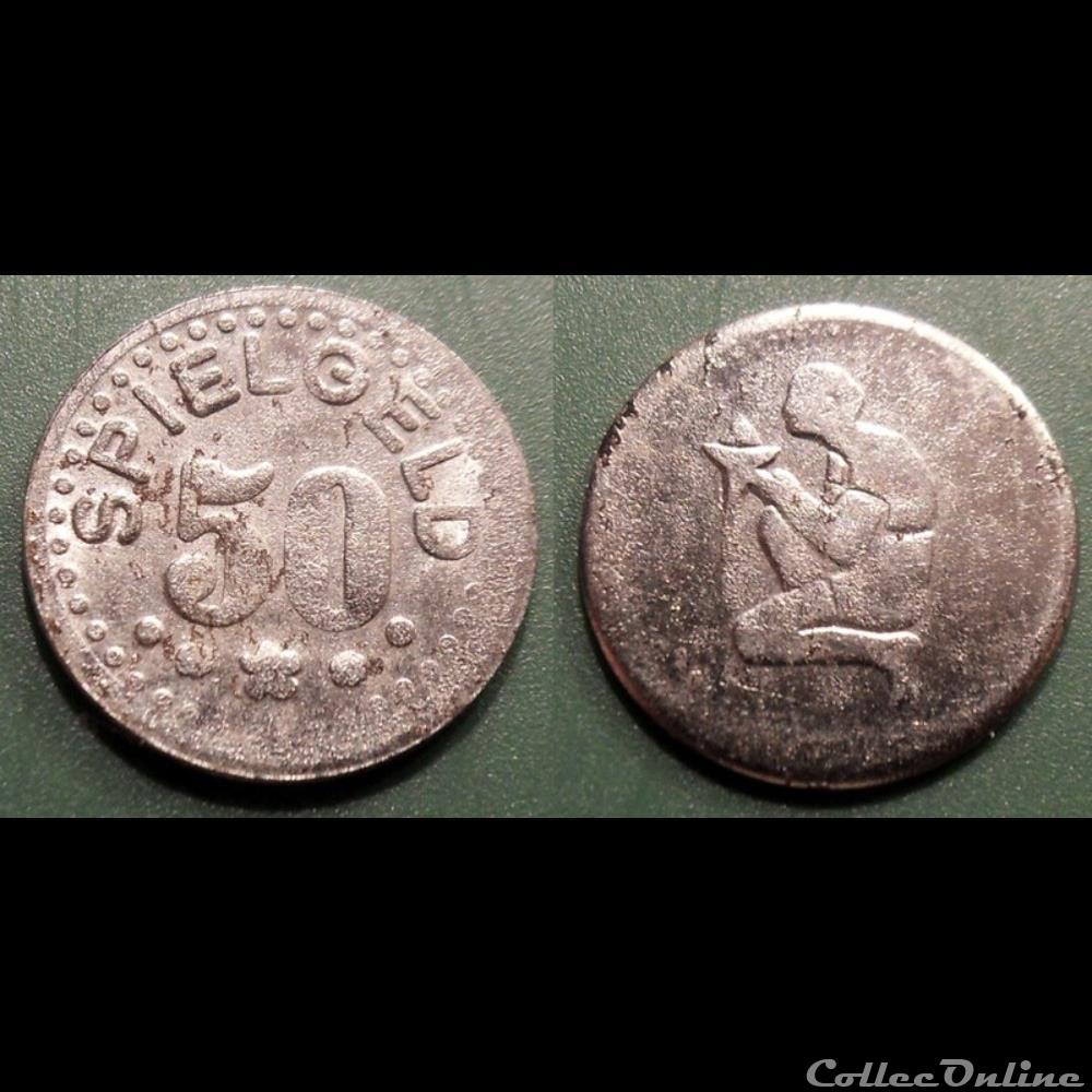 e- J etr Allemagne Spielgeld 50 monnaie jeton mereaux e j etr allemagne spielgeld 50