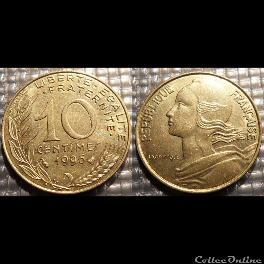 monnaie france moderne di 10 centimes marianne 1996 20mm 3g