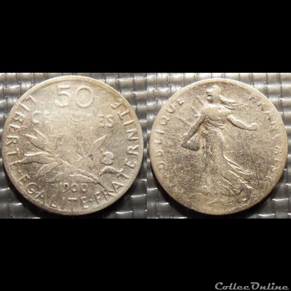 Ga 50 centimes Semeuse 1900 18mm 2.5g monnaie france moderne ga 50 centimes semeuse 1900 18mm 2 5g