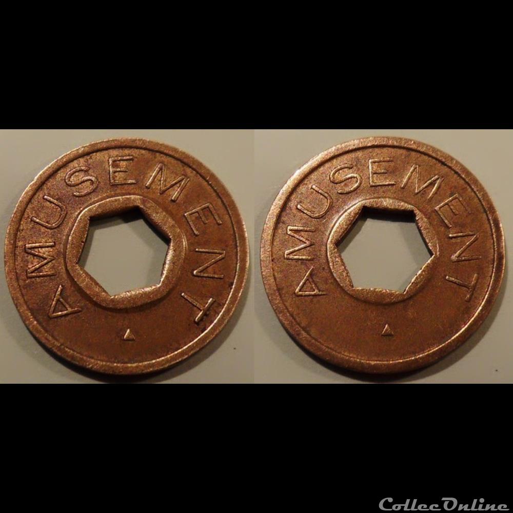 h- Jeton Amusement monnaie mereaux h jeton amusement