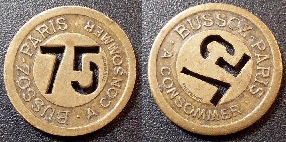 monnaies paranumismatique jetons poids fb bussoz jeton a consommer 75 c paris