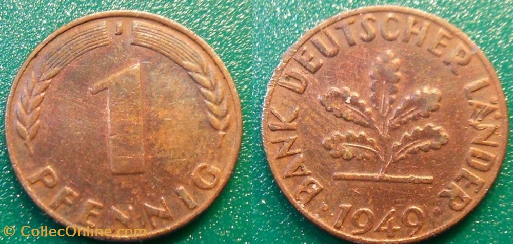 1 Pfennig 1949 monnaie 1 pfennig 1949