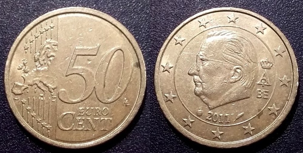 monnaies monde belgique 50 cent euro 2011