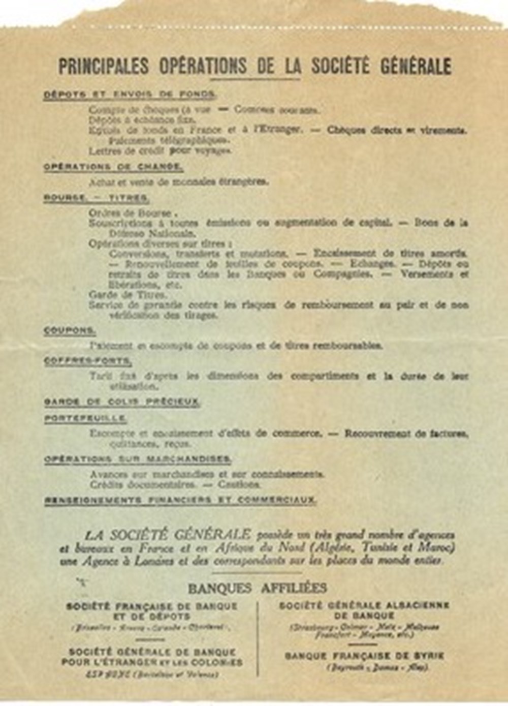 documents anciens affiches foix societe generale recepisse de titres 1930