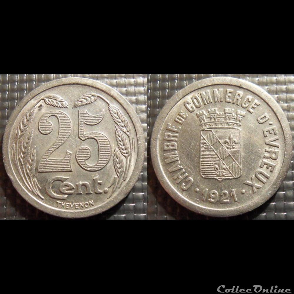 p- MN Evreux 25 C. 1921 Al Elie:10.3 monnaies paranumismatique jetons poids p mn evreux 25 c 1921 al elie 10 3