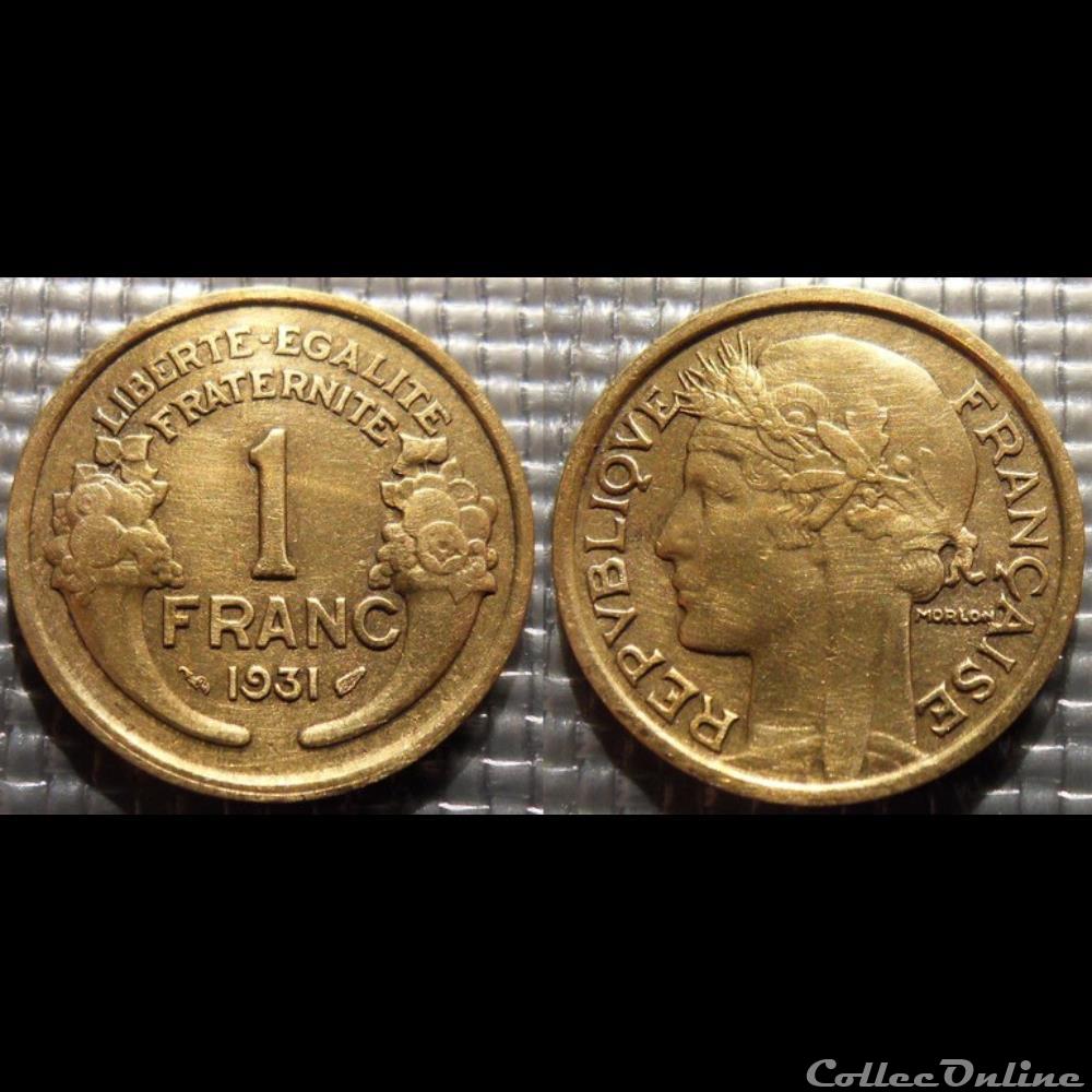 Hc 1 franc Morlon 1931 23mm 4g monnaie france moderne hc 1 franc morlon 1931 23mm 4g