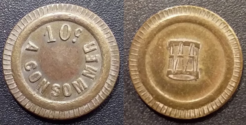 monnaies paranumismatique jetons poids f jeton a consommer 10 c a consommer tambour