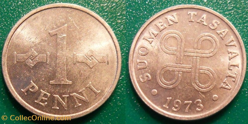 1 Penni 1973 monnaie monde finlande 1 penni 1973