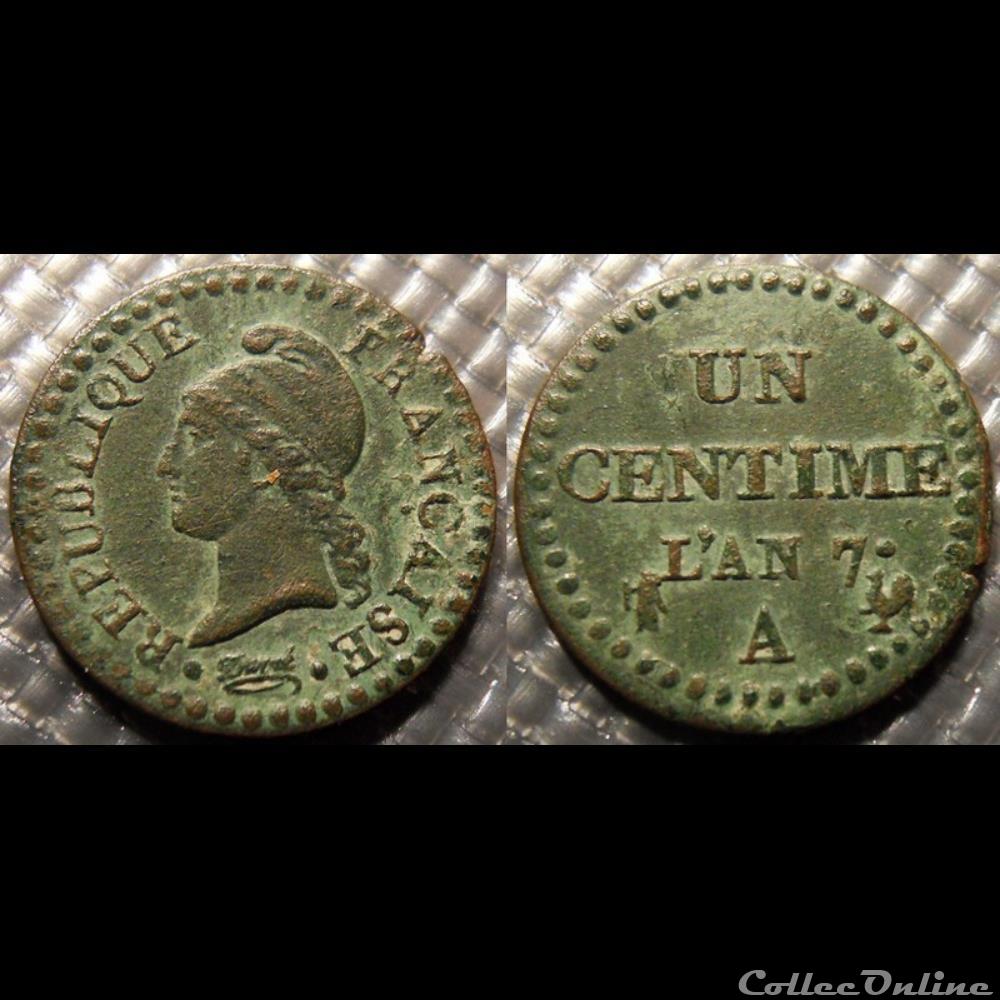 C-Directoire 1 Centime Dupré An 7A monnaie france moderne c directoire 1 centime dupre an 7a