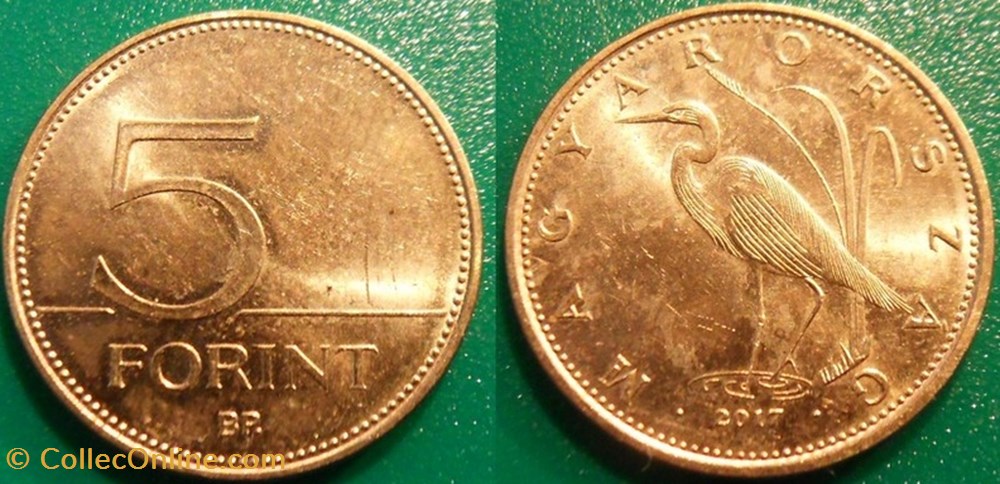 5 Forint 2017 monnaie monde hongrie 5 forint 2017