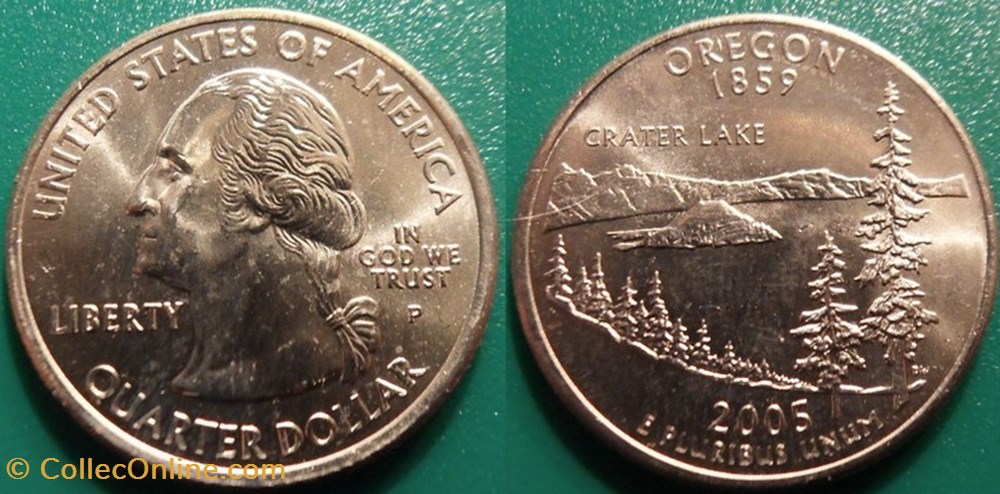 1/4 dollar 2005 P Oregon monnaie monde etat uni 1 4 dollar 2005 p oregon