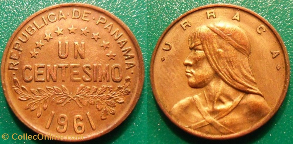 monnaie monde panama 1 centesimo 1961