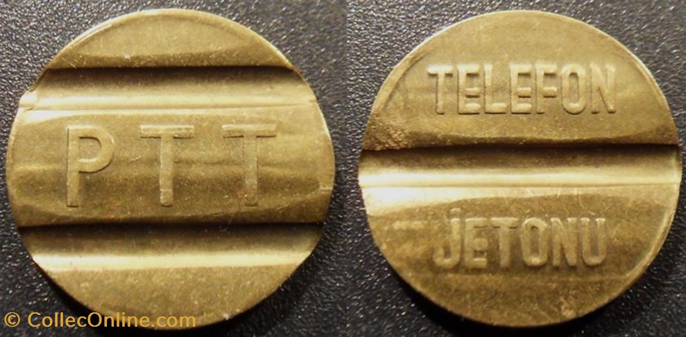 et- J etr Télécommunications Turquie PTT Telefon/Jetonu monnaies paranumismatique jetons poids et j etr telecommunications turquie ptt telefon jetonu