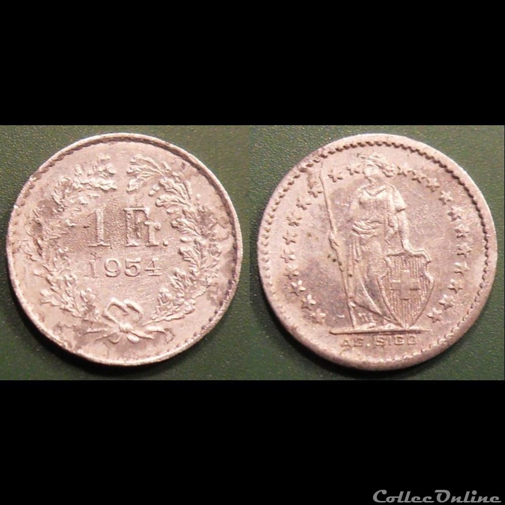 q- MN etr Suisse jeton de1 Fr 1954 monnaies paranumismatique jetons poids q mn etr suisse jeton de1 fr 1954