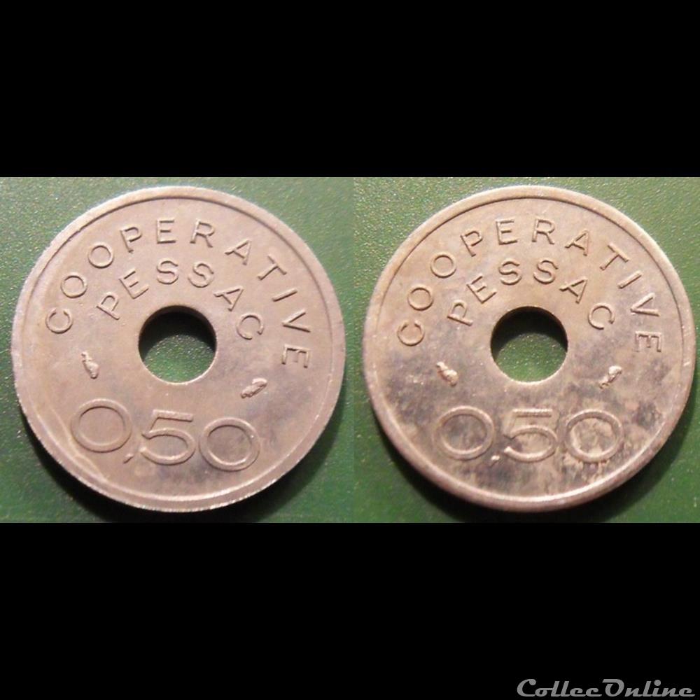 p- MN Pessac Coopérative Monnaie de Paris 0,50 Fr. Al Elie:10.1 monnaies paranumismatique jetons poids p mn pessac cooperative monnaie de paris 0 50 fr al elie 10 1