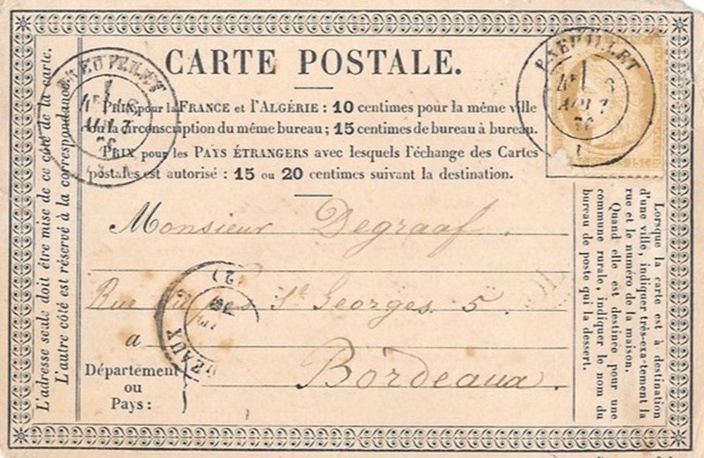 cartes postales europe france carte postale avant 1900 taupignac charente inferieure bordeaux