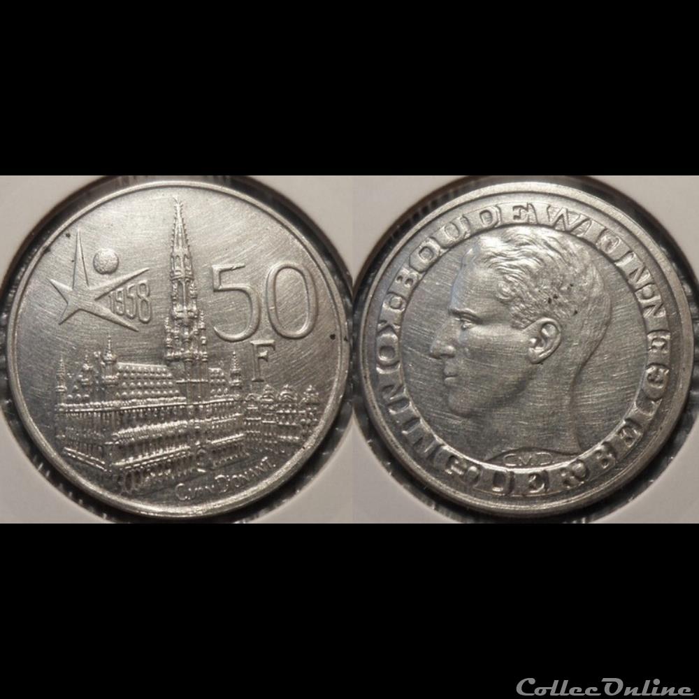 Belgique 50 Franc 1958 Der Belgen monnaie antique romaine belgique 50 franc 1958 der belgen