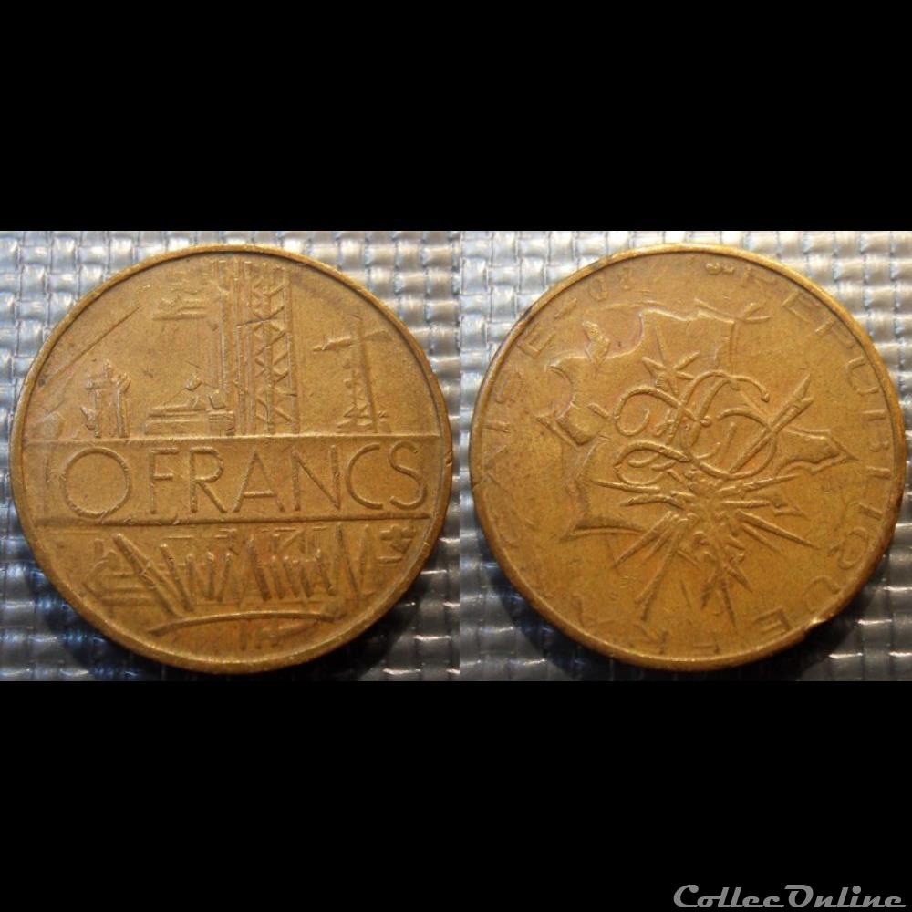 Lg 10 francs Mathieu 1980 FAUX 26mm 9.91g monnaie france moderne lg 10 francs mathieu 1980 faux 26mm 9 91g
