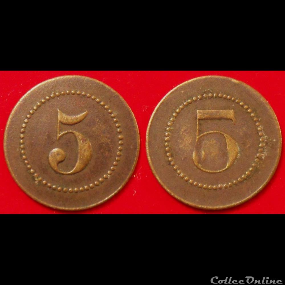 i- Jeton anonyme 5 monnaie mereaux i jeton anonyme 5