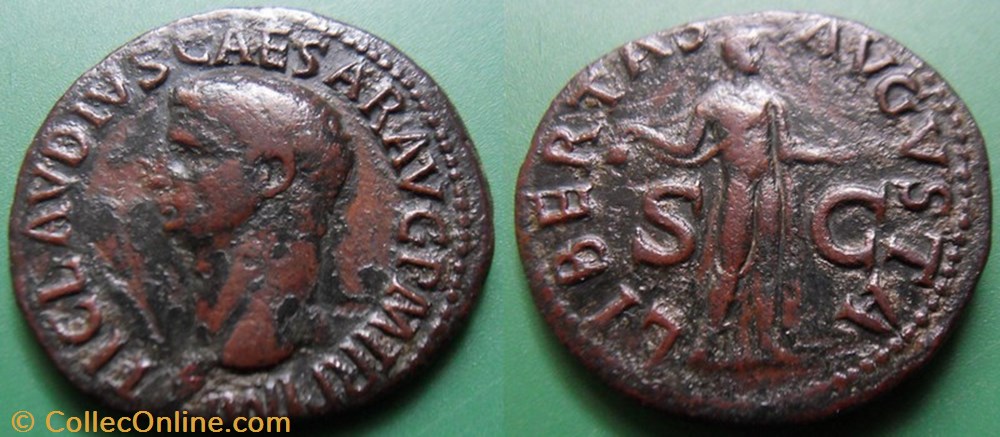 B-Julio-Claudiens Claude As monnaie antique av jc ap romaine republicaine imperiale b julio claudiens claude as