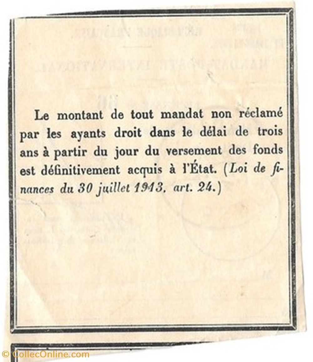 documents anciens affiches republique francaise postes et telegraphes mandat poste international