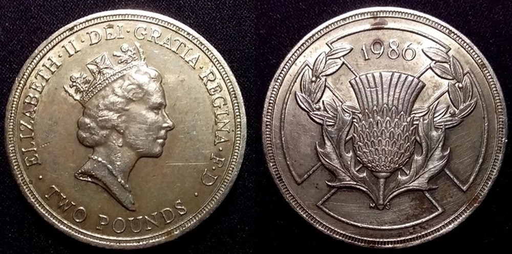 2 Pounds 1986 Elizabeth II XIIIe Jeux du Commonwealth en Ecosse monnaies monde royaume uni 2 pounds 1986 elizabeth ii xiiie jeux du commonwealth en ecosse