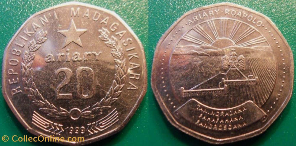 20 Ariary 1999 monnaie monde madagascar 20 ariary 1999