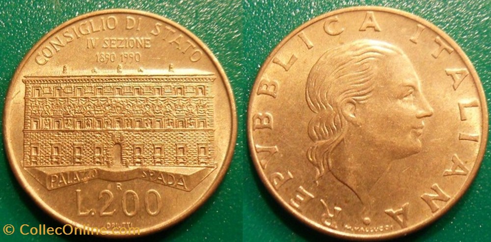 200 Lires 1990 monnaies monde italie 200 lires 1990