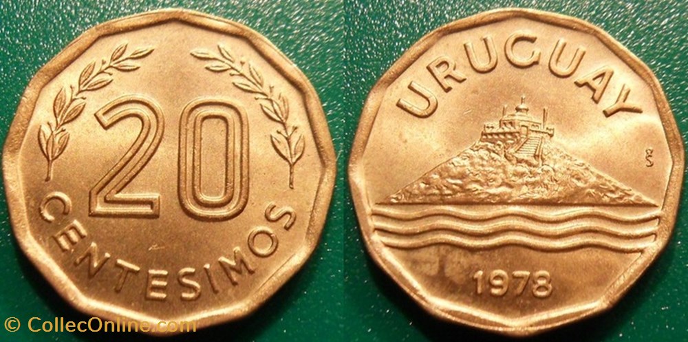 20 Centesimos 1978 monnaie monde uruguay 20 centesimos 1978