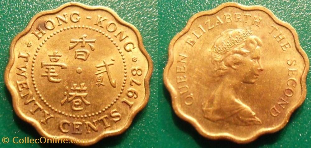 20 Cents 1978 monnaie monde hong kong 20 cents 1978